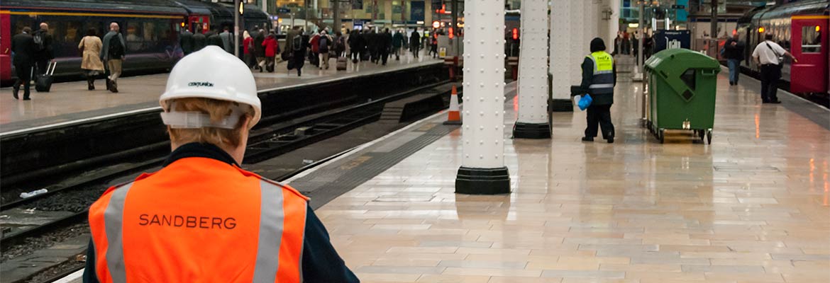 Train station platform survey at Paddington station using GPR scanning.